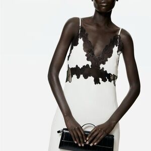 H&M Black and White Lace Dress